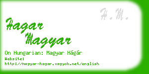 hagar magyar business card